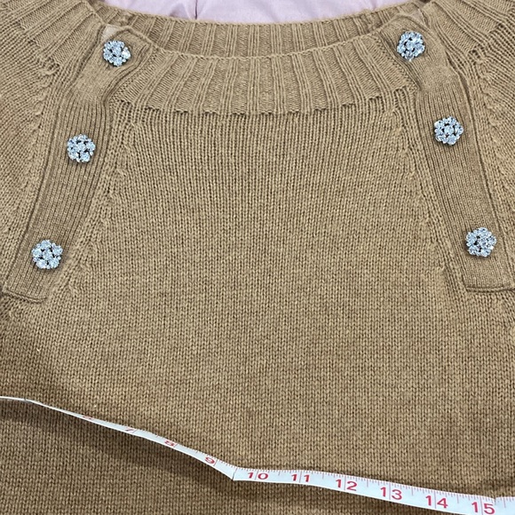 J. Crew Crewneck Sweater with Jeweled Buttons - Picture 6 of 8